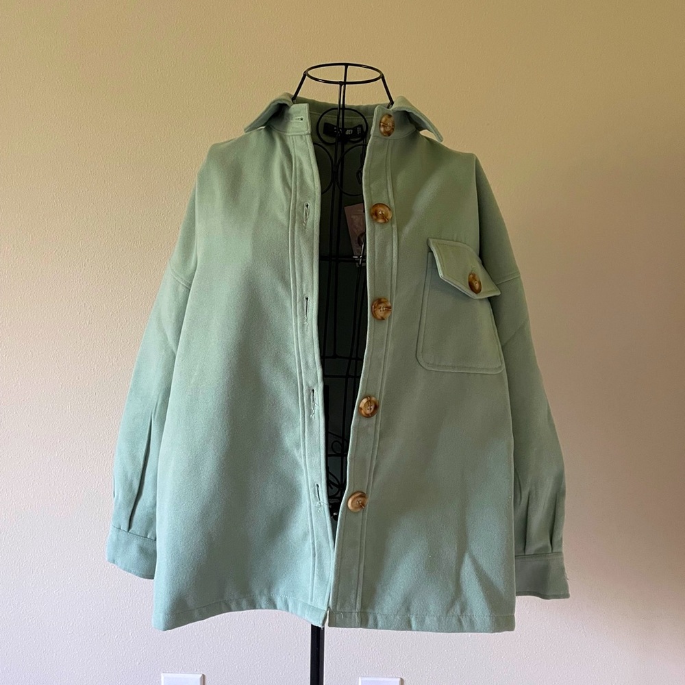 Missguided petite Sage button down jacket